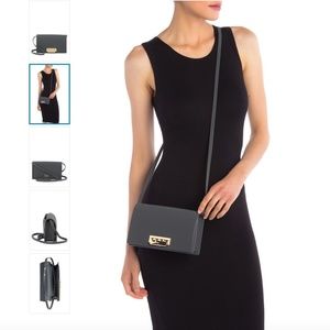 ZAC POSEN Suede Earthette Crossbody Dark Grey(NWT)